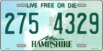 NH license plate 2754329