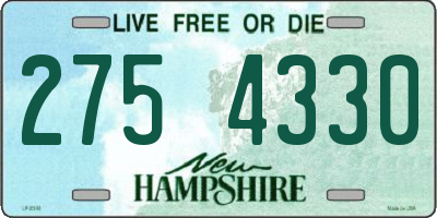 NH license plate 2754330