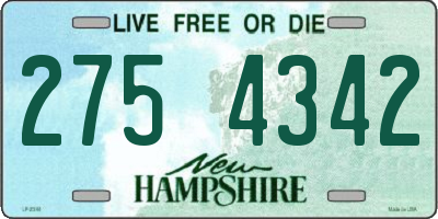 NH license plate 2754342