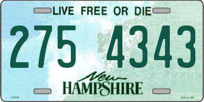 NH license plate 2754343