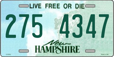 NH license plate 2754347