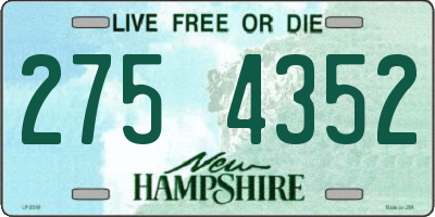 NH license plate 2754352