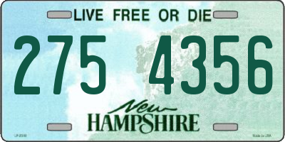 NH license plate 2754356