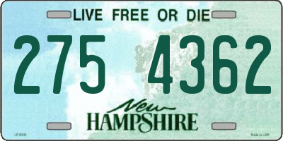 NH license plate 2754362