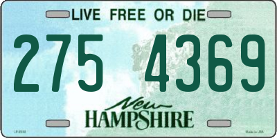 NH license plate 2754369