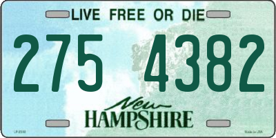 NH license plate 2754382