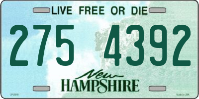 NH license plate 2754392