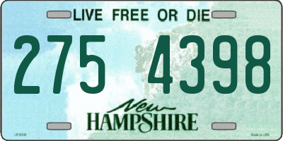 NH license plate 2754398