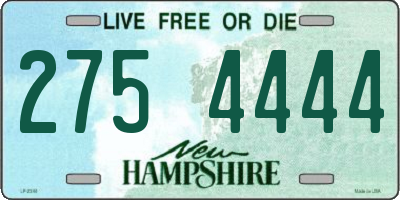NH license plate 2754444