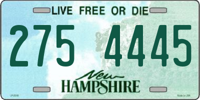 NH license plate 2754445
