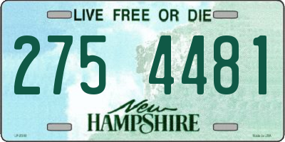 NH license plate 2754481