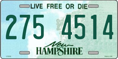 NH license plate 2754514