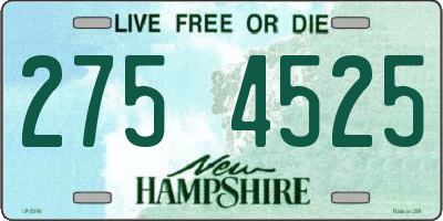 NH license plate 2754525