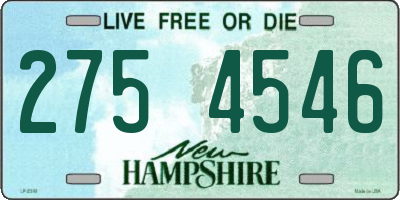 NH license plate 2754546