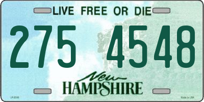 NH license plate 2754548