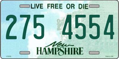 NH license plate 2754554