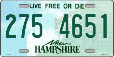 NH license plate 2754651