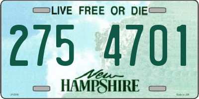 NH license plate 2754701