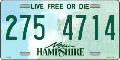 NH license plate 2754714