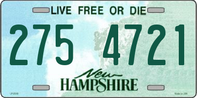 NH license plate 2754721
