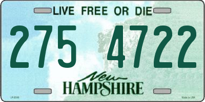NH license plate 2754722