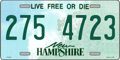 NH license plate 2754723