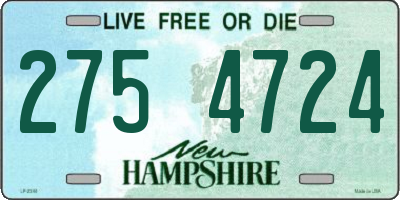 NH license plate 2754724