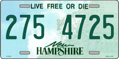 NH license plate 2754725