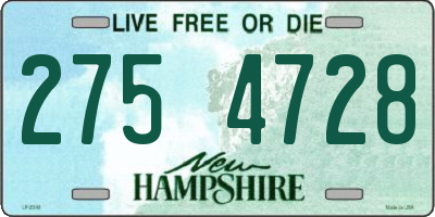 NH license plate 2754728