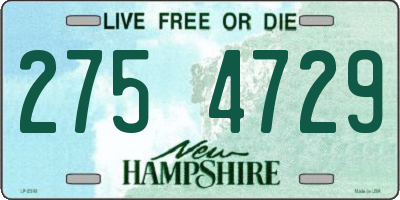 NH license plate 2754729