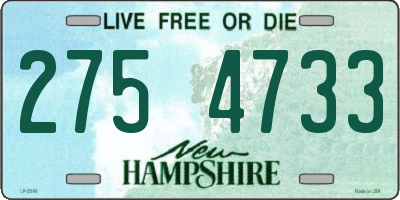 NH license plate 2754733