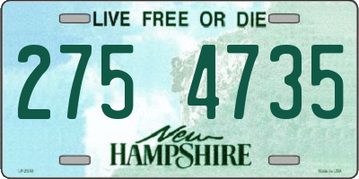 NH license plate 2754735