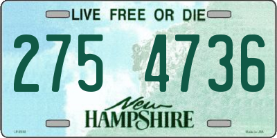 NH license plate 2754736