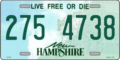 NH license plate 2754738
