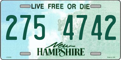 NH license plate 2754742