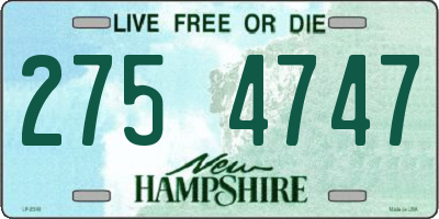 NH license plate 2754747