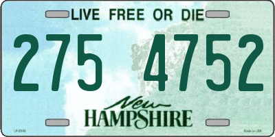 NH license plate 2754752