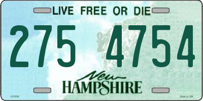 NH license plate 2754754