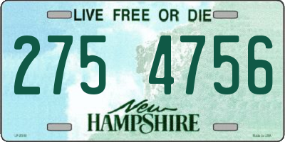 NH license plate 2754756