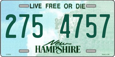 NH license plate 2754757