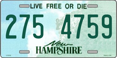 NH license plate 2754759