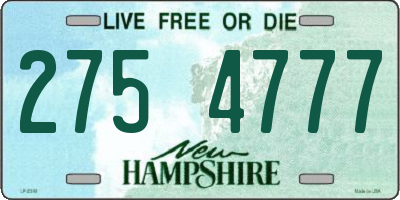 NH license plate 2754777