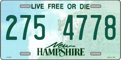 NH license plate 2754778