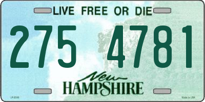 NH license plate 2754781