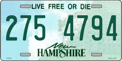 NH license plate 2754794