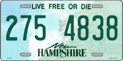 NH license plate 2754838