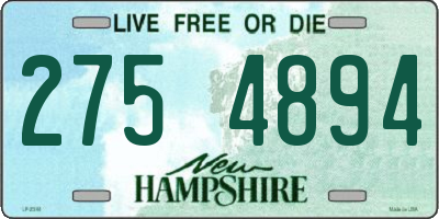 NH license plate 2754894