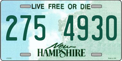 NH license plate 2754930