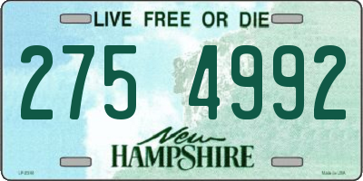 NH license plate 2754992