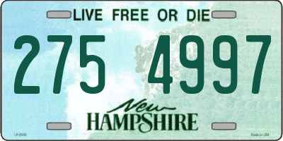 NH license plate 2754997